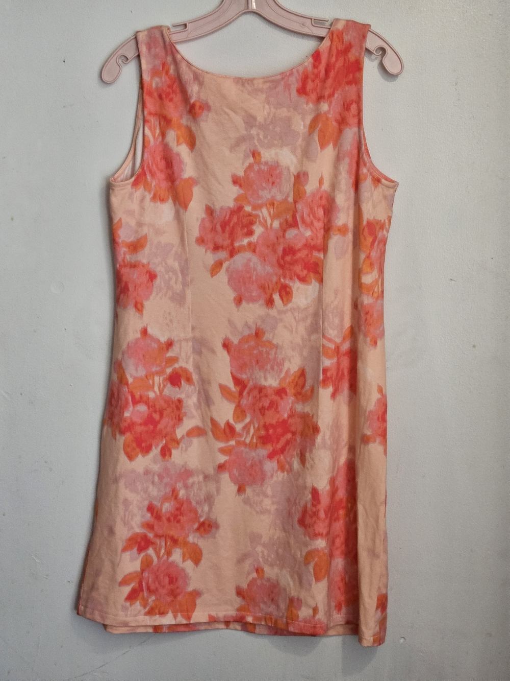 ISAAC  MIZRAHILIVE     Floral Peach Sleeveless Shift Dress